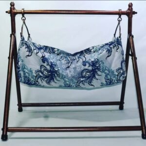 Full Folding Metal Cradle with Free Fitted Mosquito Net Cover – Portable Baby Jhula