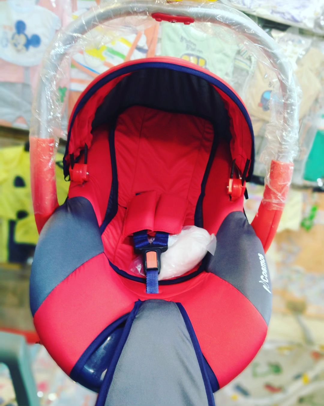 Cosmos Baby Carrier with Metal Handle & Mosquito Net | Safe Newborn Carry Bed - Image 4