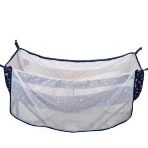 Cradle Cover / Jholi / Chatiya With Mosquito Net In Multicolor