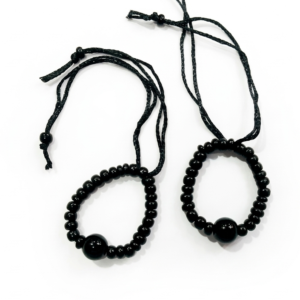 Pack of 3 Baby Najariya Bracelets – Black Beads Nazar Protection Set for Newborn & Kids