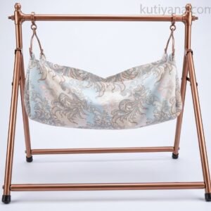 Full Folding Metal Cradle with Free Fitted Mosquito Net Cover – Portable Baby Jhula