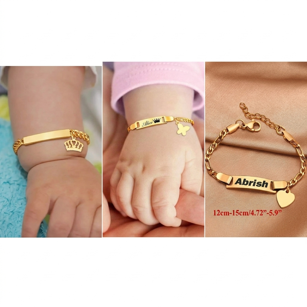Customized Baby Bracelet | Personalized Infant Jewelry – Ready in 2 Days