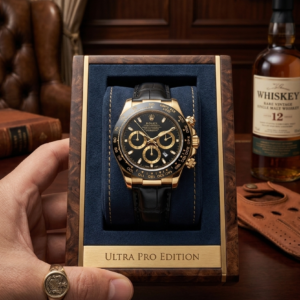 ROLEX Daytona Men’s Watch – Leather Strap Chronograph with Working Date