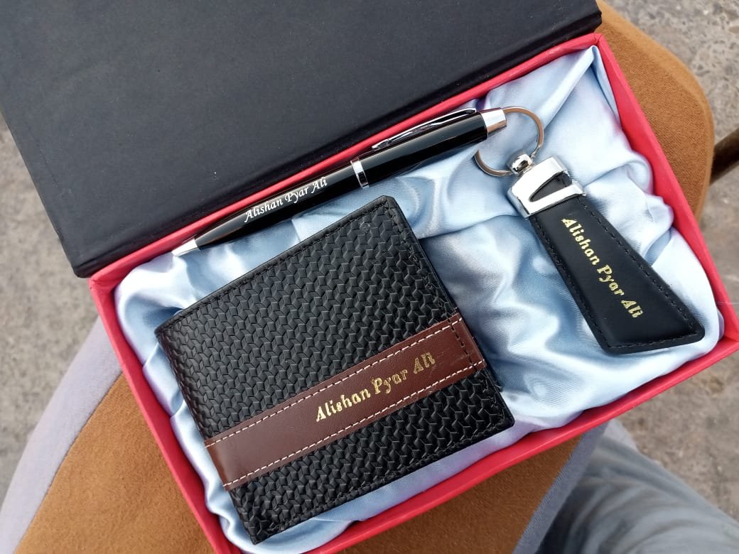 Customized 3pcs Gift Set | Wallet, Keychain & Pen