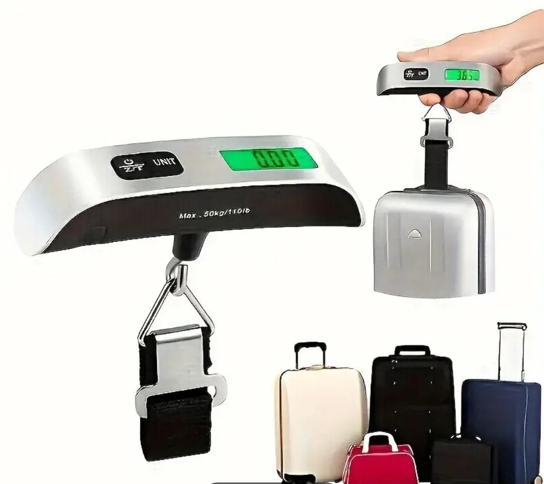 Portable Digital Luggage Scale | LCD Travel Weight Balance – 110lb/50kg