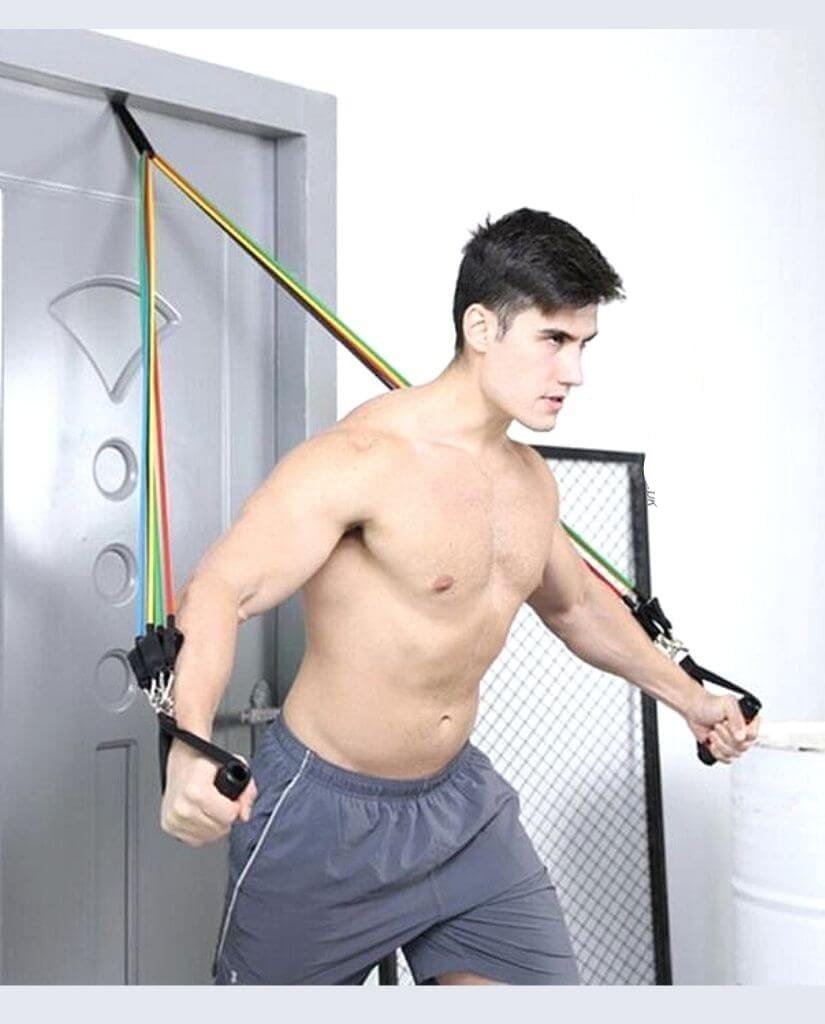 Resistance Gym Band Set – 11 Pieces | Elastic Fitness Workout Bands