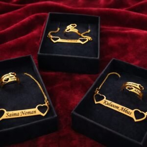 Customized Locket Ring Set | Personalized Jewelry Gift Set