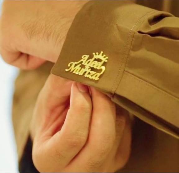 Customized Gold Plated Cufflinks – Personalized Name & Initial Cufflinks