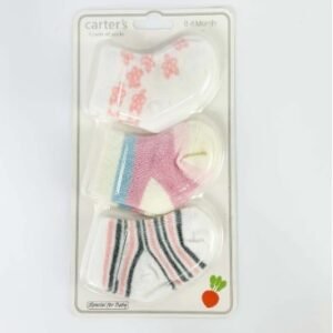Carter’s Pack of 3 Card Baby Socks 0–6 Months – Soft Infant Socks Set