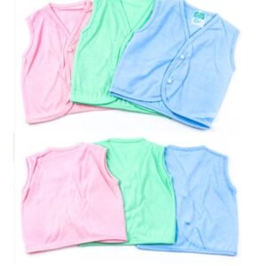 Pack of 3 Baby Inner Vest – Soft Cotton Newborn Sleeveless Inner Wear Set
